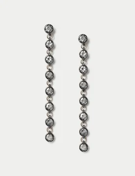 Glass Drop Earrings Black female - M&S - FashionsVida