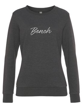 BENCH Sudadera antracita / blanco