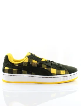 Basket Ii Check Green Yellow Synthetic Mens Trainers 352299 02 - Size Uk 3 - Puma - FashionsVida