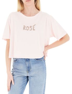 T-shirt girocollo ROSA S