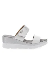 Ciabatte Beige con Zeppa A Contrasto Bianca 11073143 40