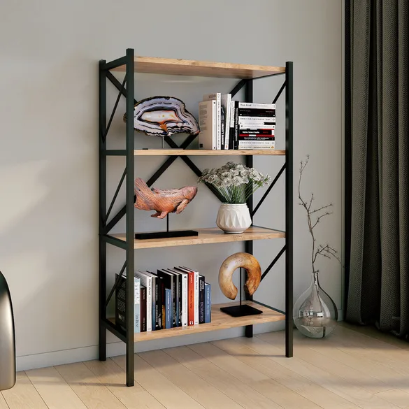 Regal "Insasi 4-fach" Honig-Eiche - VCM - FashionsVida
