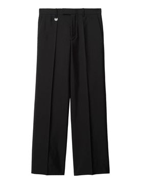 Pantaloni In Misto Lana E Seta