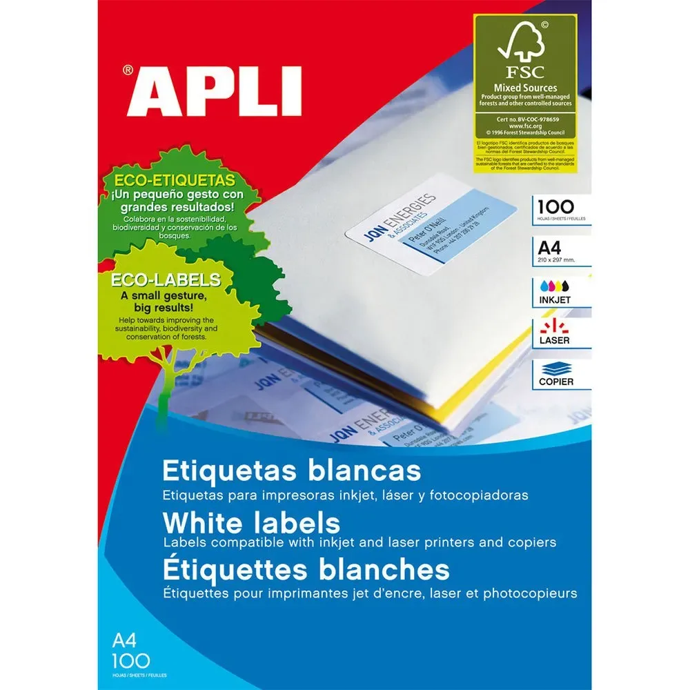 Étiquette Multifonction 1271 Box 70x30 Mm White One Size unisex - Apli - FashionsVida