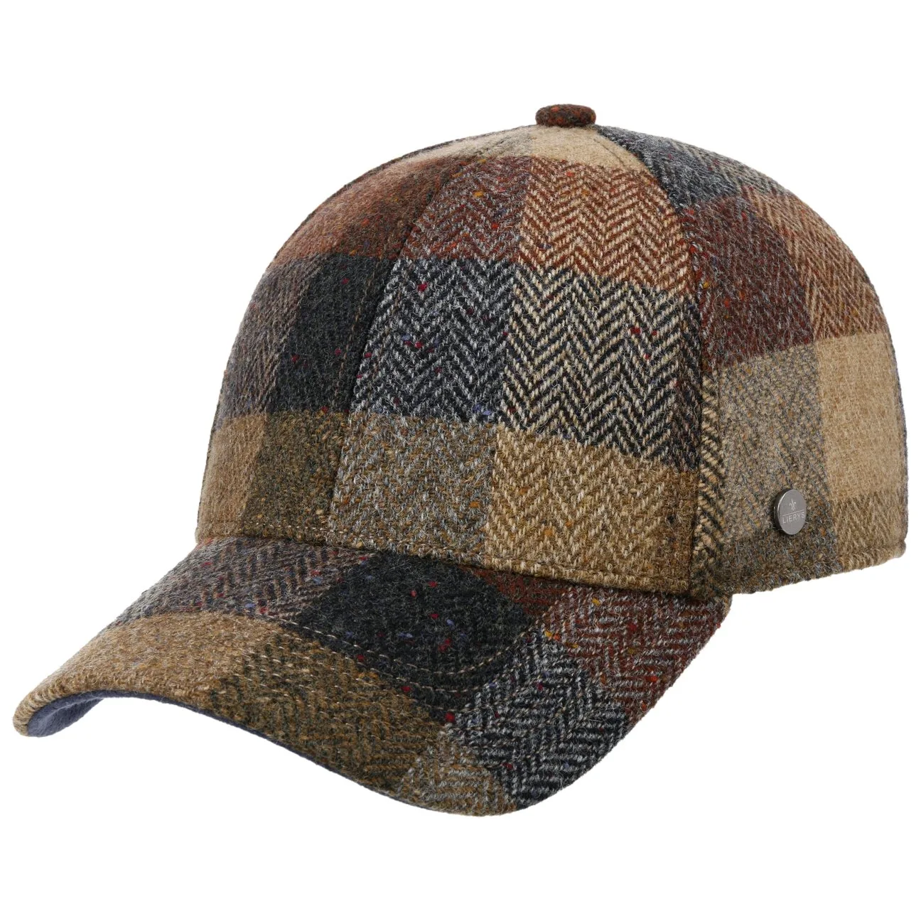 Herringbone Check Cap by - brown - Herren - Size: One Size - Lierys - FashionsVida