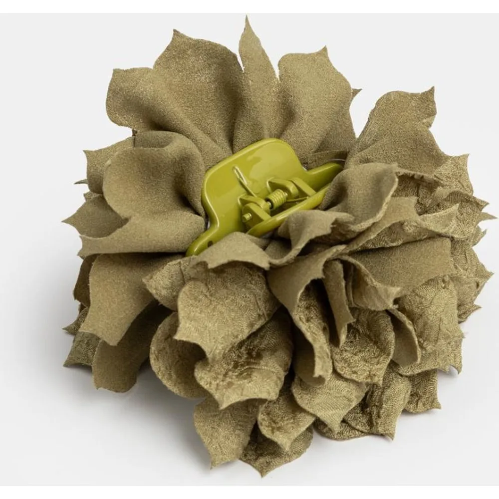 Pinza flor grande puntas tejido con textura - Siena - FashionsVida