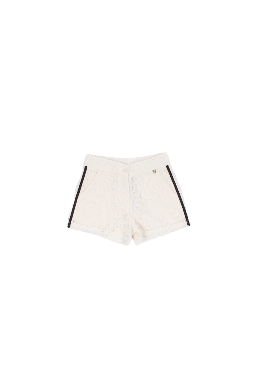 Manila Grace Pantaloncini Crema - Manila Grace - FashionsVida