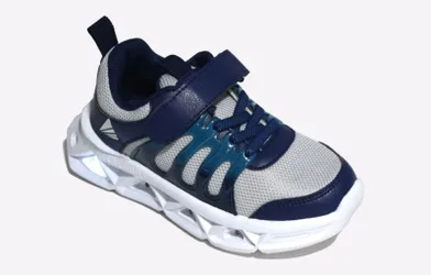Kids Unisex Xyla Boys Light Up Trainers - Navy - Size Uk 11 Kids