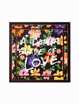 Foulard carré fleurs, Polyester, U
