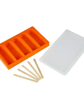 Silikonform "Eis am Stiel" inkl. 50 Holzstielen orange - genialo - FashionsVida