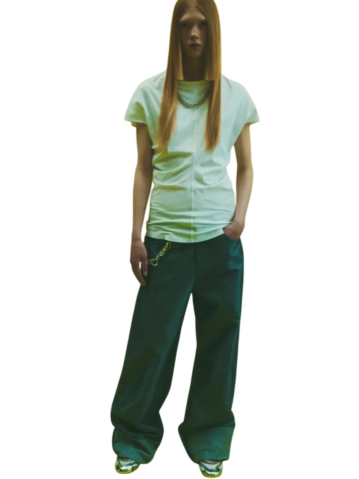Pantaloni donna - pantalone - celeste - CIRCUS HOTEL - FashionsVida