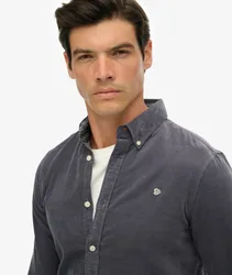 Superdry Herren Klassisches Feincord-hemd Navy - Größe: L