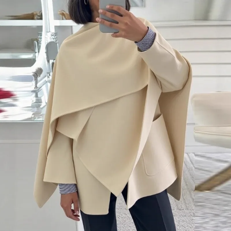 Warm Lazy Shawl Cape Scarf Split Short Coat Jacket - Aliexpress - FashionsVida