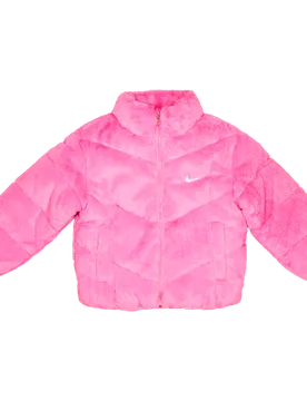 Faux Fur Unisex Jackets - Pink - Size 6 - 7 Years - Poly Woven - Pink - Size: 6 - 7 Years - Nike - FashionsVida
