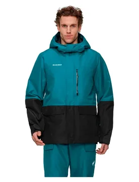 Veste Fall Line Hardshell Thermo Deep Teal / Black L - Mammut - FashionsVida