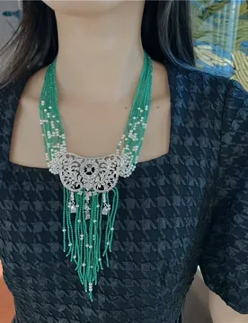 Strands Faceted Green agate Freshwater Cultured White Pearl Necklace CZ Pendant - Aliexpress - FashionsVida