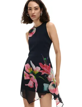 Desigual Damen Kleid Schwarz 508873