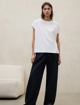 Camiseta de mujer de manga corta de algodón - Ecoalf - FashionsVida