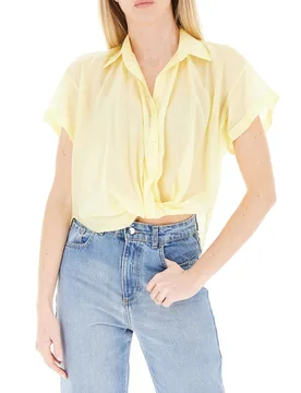 RINASCIMENTO Blusa velata GIALLO S - Rinascimento - FashionsVida