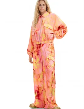 Veste oversize à fleurs Collina Strada RED XL female - Desigual - FashionsVida