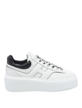 Sneakers con plateau e strisce ad H