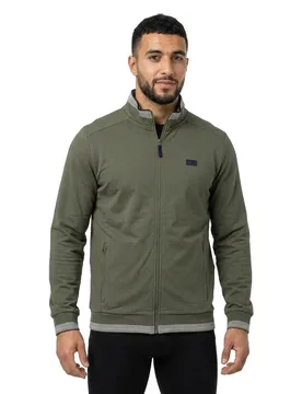 Felpa Con Zip Leanngil Kaki / Green L - TBS - FashionsVida