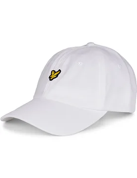 Berretto bianco con frontino e aquila ricamata - Lyle & Scott - FashionsVida
