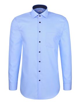 Seidensticker Hemd Patch 5 Blau 44