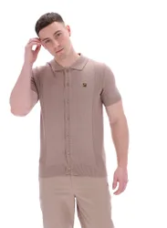 Walter Open Knit Pointelle Panel Polo - XS