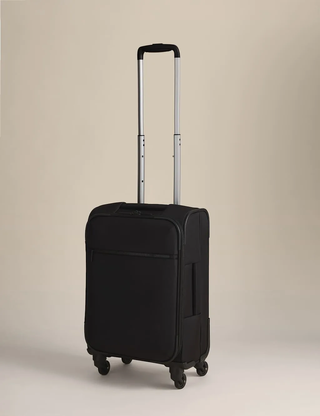 Valletta 4 Wheel Soft Cabin Suitcase Black - M&S - FashionsVida