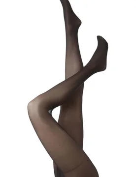Pair Black 40 Denier Tights With Comfort Top Ladies Medium/Large - - Black - Size: Medium - Charnos - FashionsVida