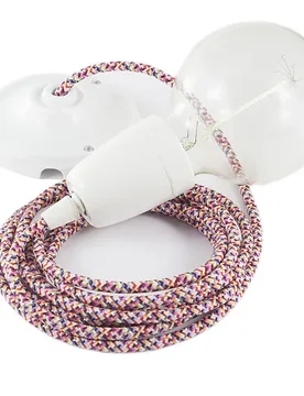 Cables Suspension Luminaire Rx00 Pixel 1 M Fuchsia / White One Size - Creative - FashionsVida