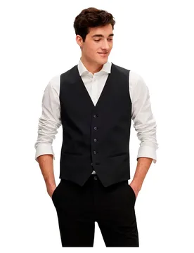 Gilet Liam Slim Fit Black 48 - Selected - FashionsVida