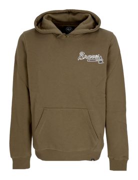 Felpa Cappuccio Uomo Mlb Backer Burnside Hoodie Atlbra Sandalwood