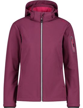 Woman jacket zip hood chaqueta softshell mujer Granate (34)