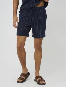 Mens Stripe Shorts - Navy - Size 2xl - Brave soul - FashionsVida