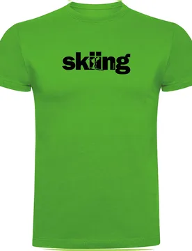 T-shirt à Manches Courtes Word Skiing Green 2XL - Kruskis - FashionsVida