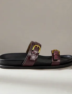 Sandalias planas cómodas de playa de moda para mujer en color negro - Shein - FashionsVida