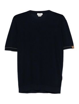 T-shirt Navy Con Toppa Logo