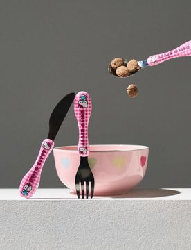 Set da 3 posate Hello Kitty - rosa