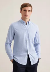 Slim Casual Hemd Karo Blau 45