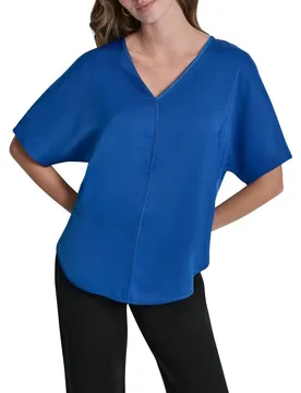 DKNY - Blusa fluida satinada - DKNY - FashionsVida