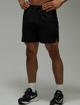 Herren Herren Active Stretch Gewebte Shorts Mit Gummizug-Verstellung 7 Zoll Black Größe Small - boohooMAN - FashionsVida