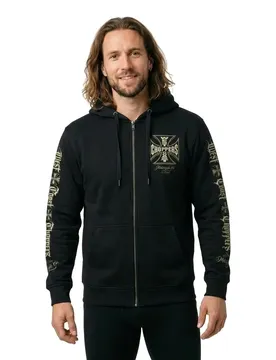 Sweat-shirt à Zip Gangscript Black XL