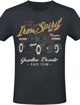 Rockabilly T-Shirt - Iron Spirit - S bis 4XL - für Männer - Größe XL - schwarz - Männer - male - Gasoline Bandit - FashionsVida