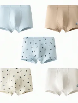 Piezas de calzoncillos para niños, transpirables & antibacterianos, suaves & amigables con la piel, sin enrollamiento - Shein - FashionsVida