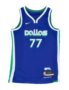 Canotta Basket Uomo Nba City Edition 22 Dri-fit Swingman Jersey No 77 Luka Doncic Dalmav Rush Blue - NIKE NBA - FashionsVida