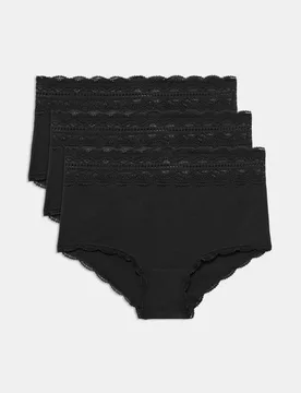 Pk Cotton Rich High Rise Shorts Black female - M&S - FashionsVida