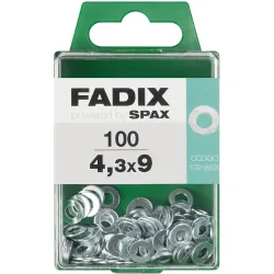 Arandela Plana Cincada Ø4,3 x Ø9 mm - Caja 100 Uds