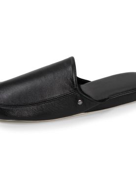 Chausson mules cuir Noir noir 45
